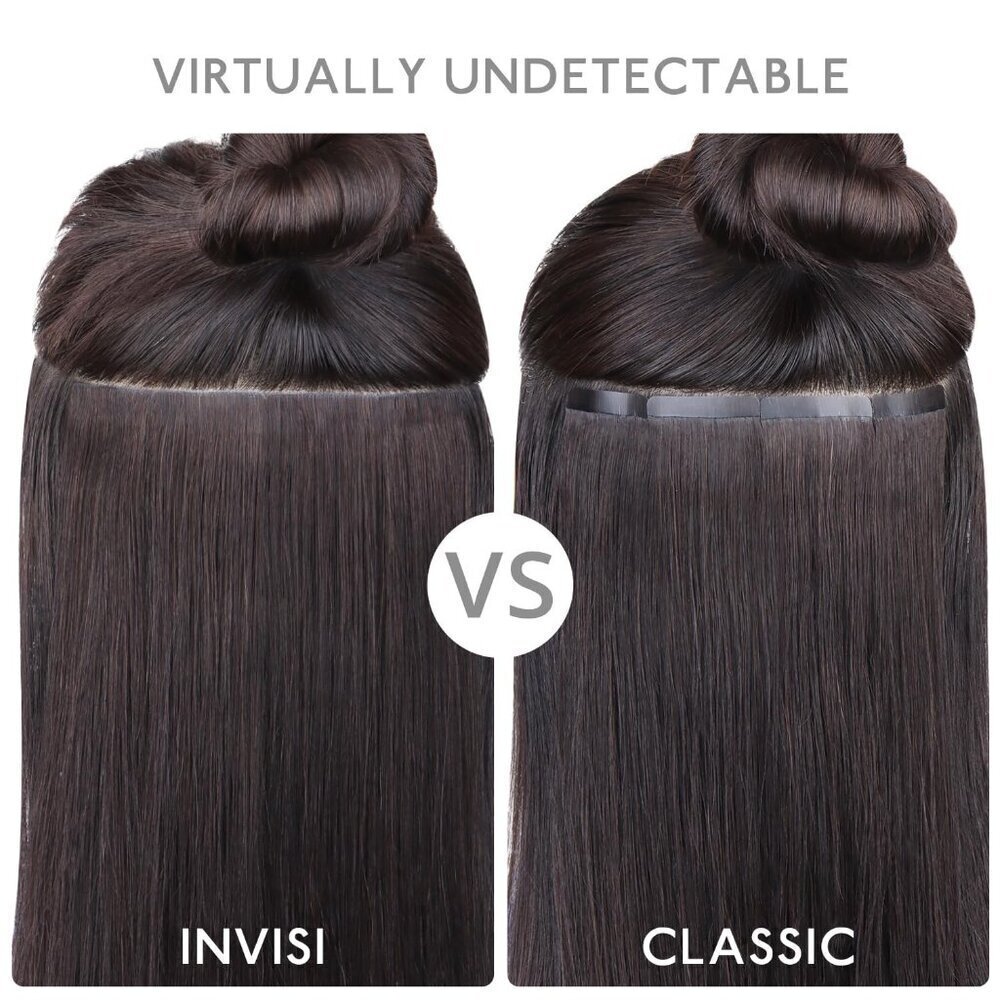 Invisi Edge Tape in Hair Extensions Human Hair, 14 Inch 50g 20pcs Balayage Choco - Picture 3 of 9